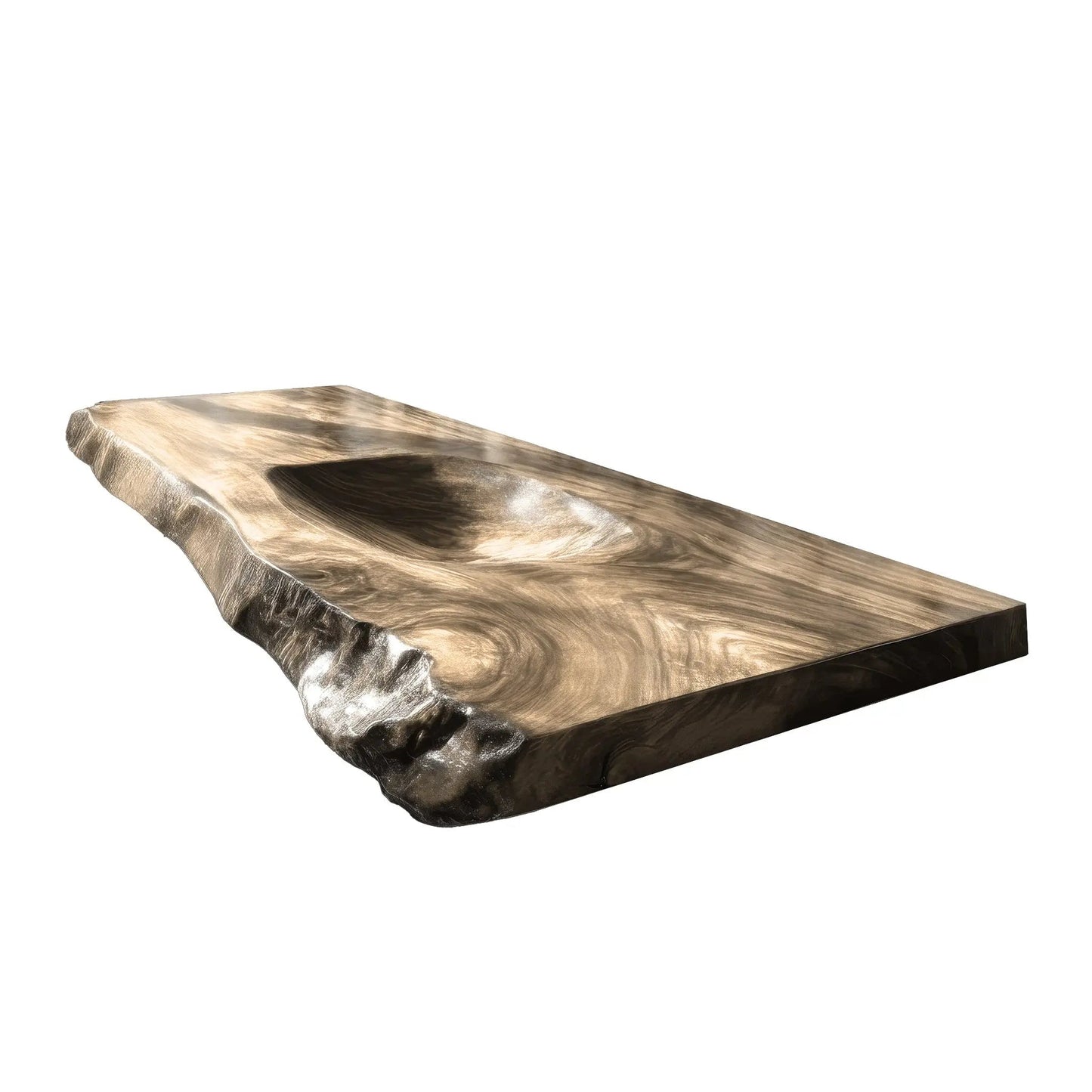 Ravello Live Edge Solid Wood Floating Bathroom Vanity with Integrated Sink Kitchnce