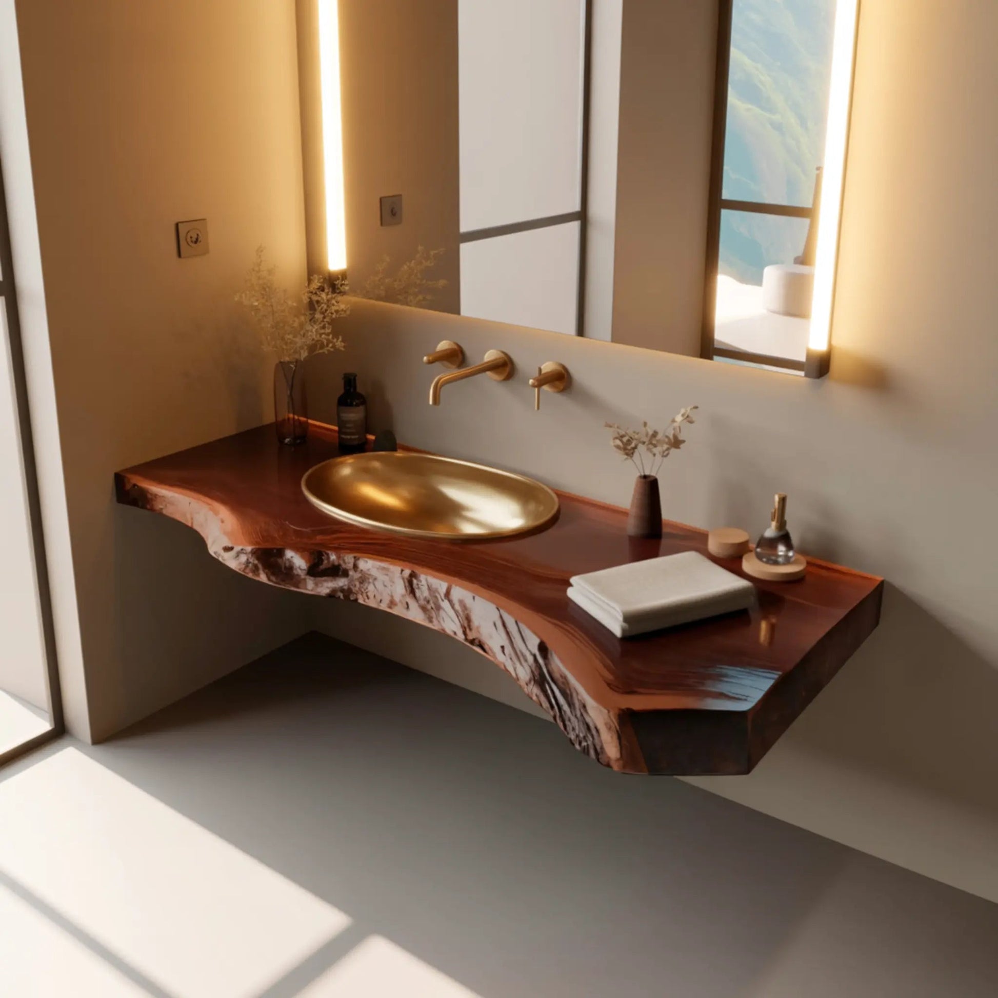 Riverbend Solid Wood Floating Bathroom Vanity Kitchnce