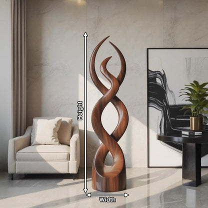 Modern Abstract Wooden Sculpture For Home Decor Kitchnce