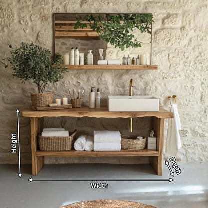 Rustic Live Edge Vanity For Natural Bathroom Vibes Kitchnce