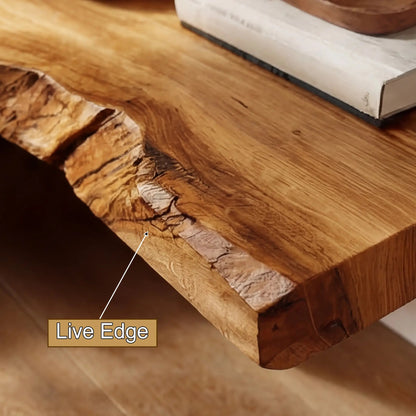 Selvara Live Edge Solid Wood Floating Shelf SPA302302 Kitchnce