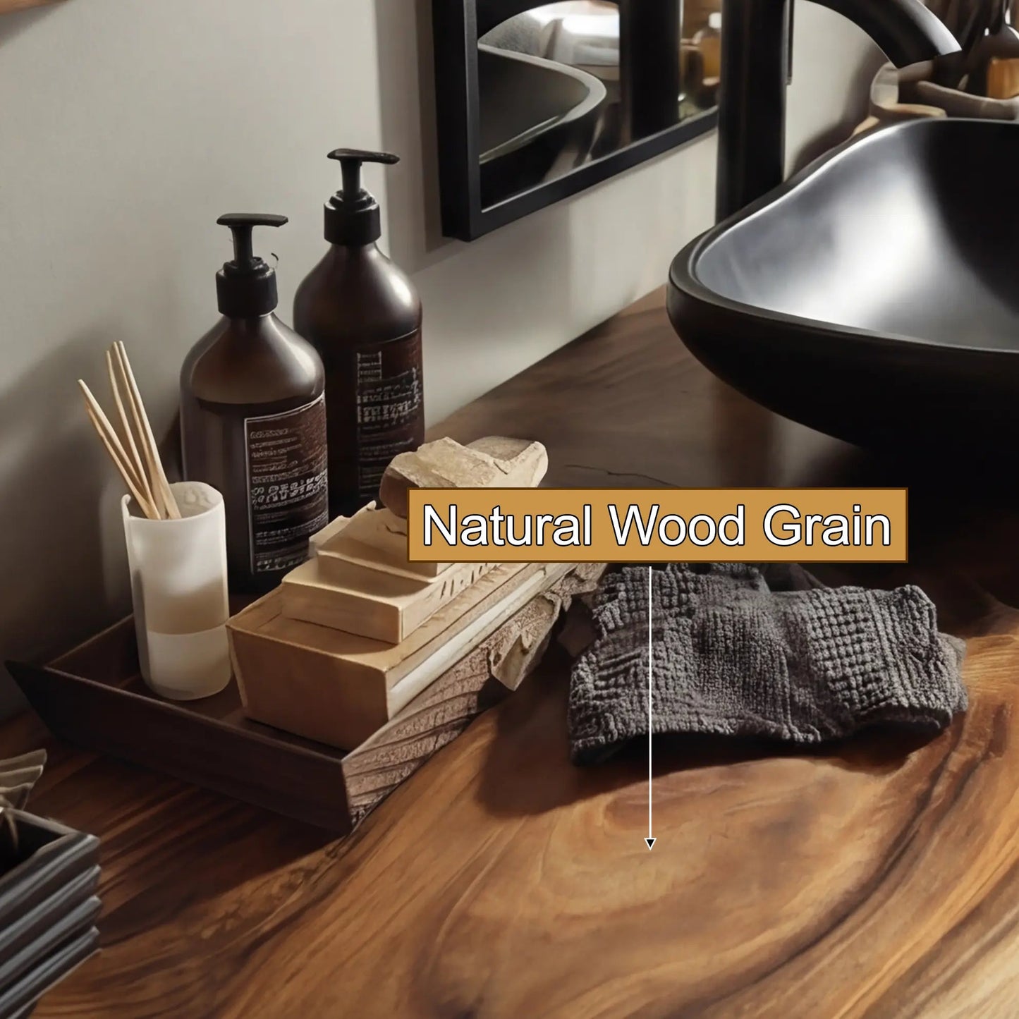Selvara Solid Wood Floating Bathroom Vanity SPA254853 Kitchnce