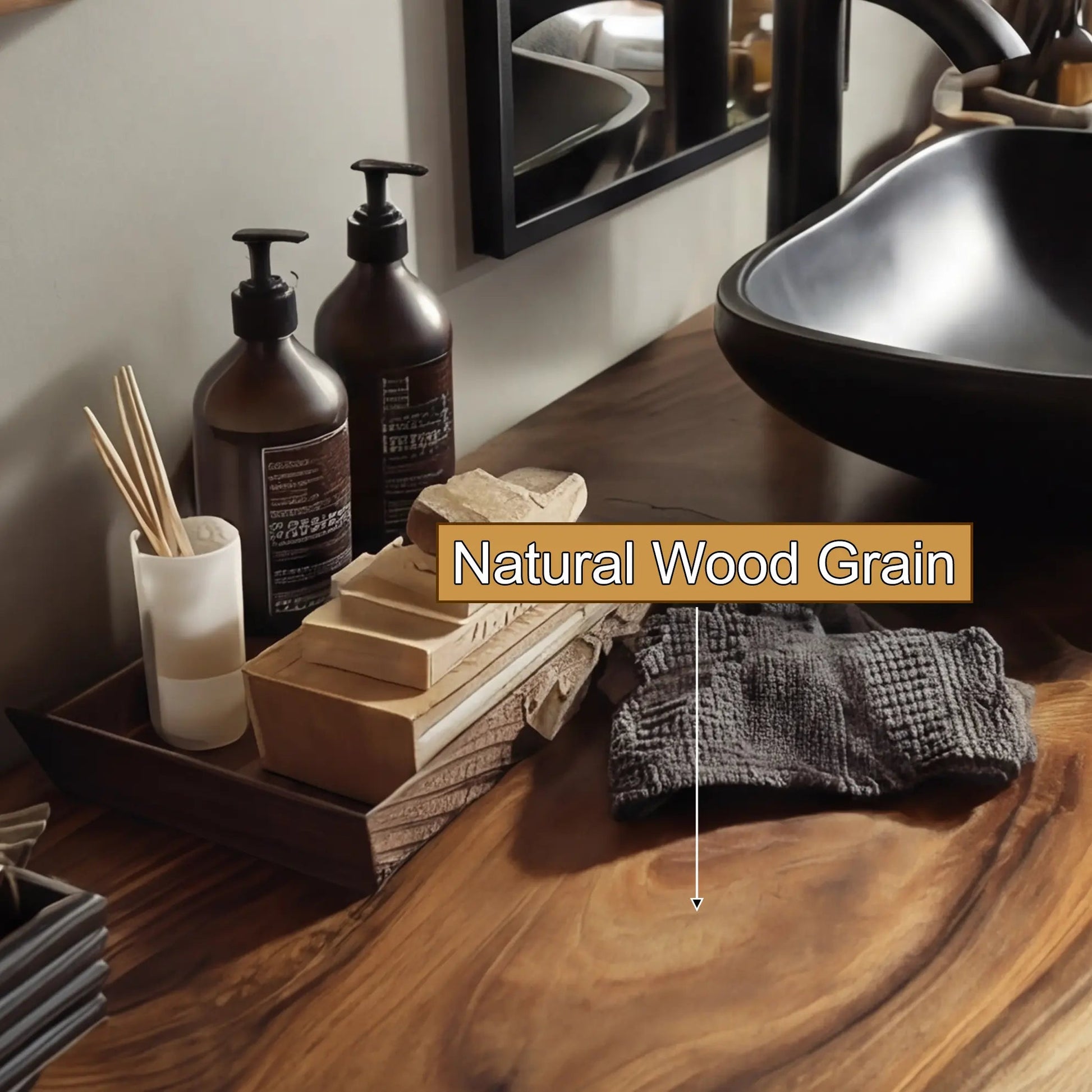 Selvara Solid Wood Floating Bathroom Vanity SPA254853 Kitchnce