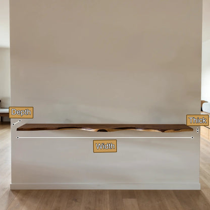 Seralon Live Edge Solid Wood Floating Shelf SPA843945 Kitchnce