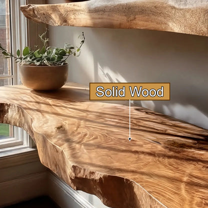 Seravin Live Edge Solid Wood Floating Shelf SPA358348 Kitchnce