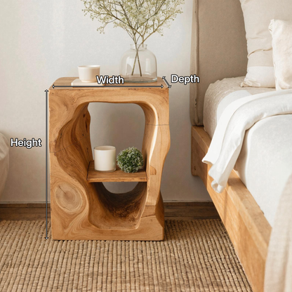 Mid Century Wooden Nightstand For Chic Bedroom Set Kitchnce