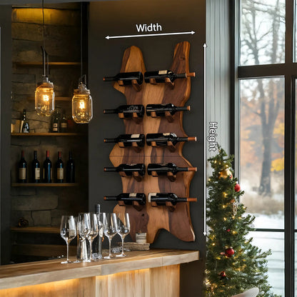 Modern Solid Wood Wine Rack For Bar Decor And Home Display Kitchnce