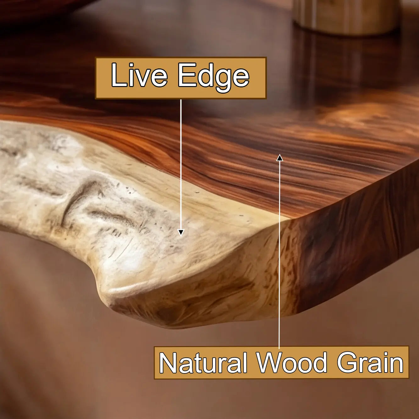 Solara Live Edge Solid Wood Floating Bathroom Vanity Kitchnce