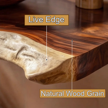 Solara Live Edge Solid Wood Floating Bathroom Vanity Kitchnce