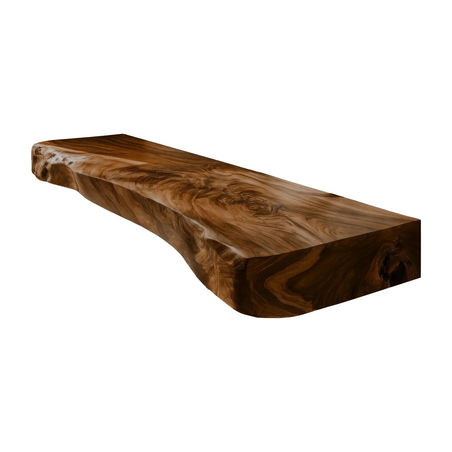 Solvane Live Edge Solid Wood Floating Bathroom Vanity Kitchnce