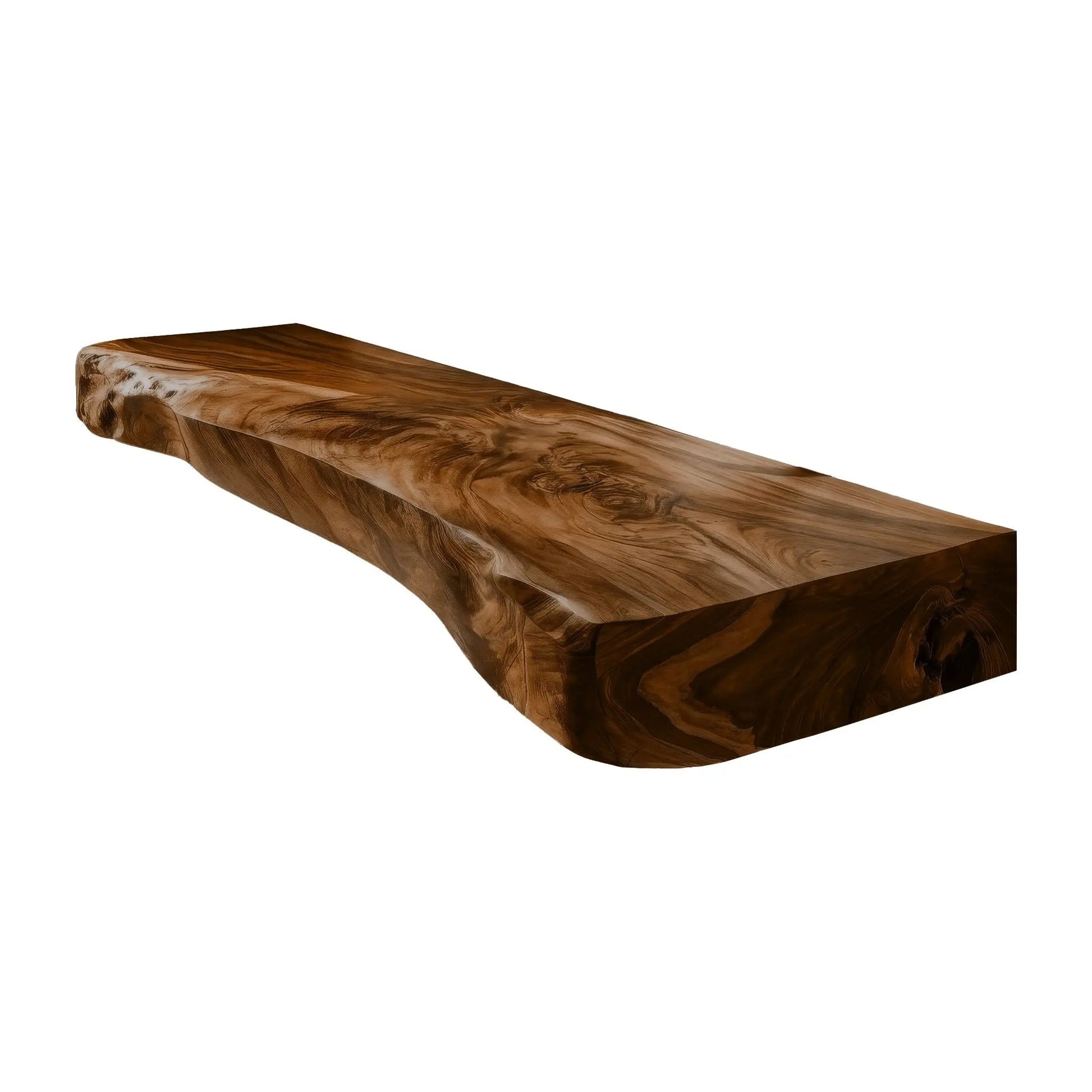 Solvane Live Edge Solid Wood Floating Bathroom Vanity Kitchnce