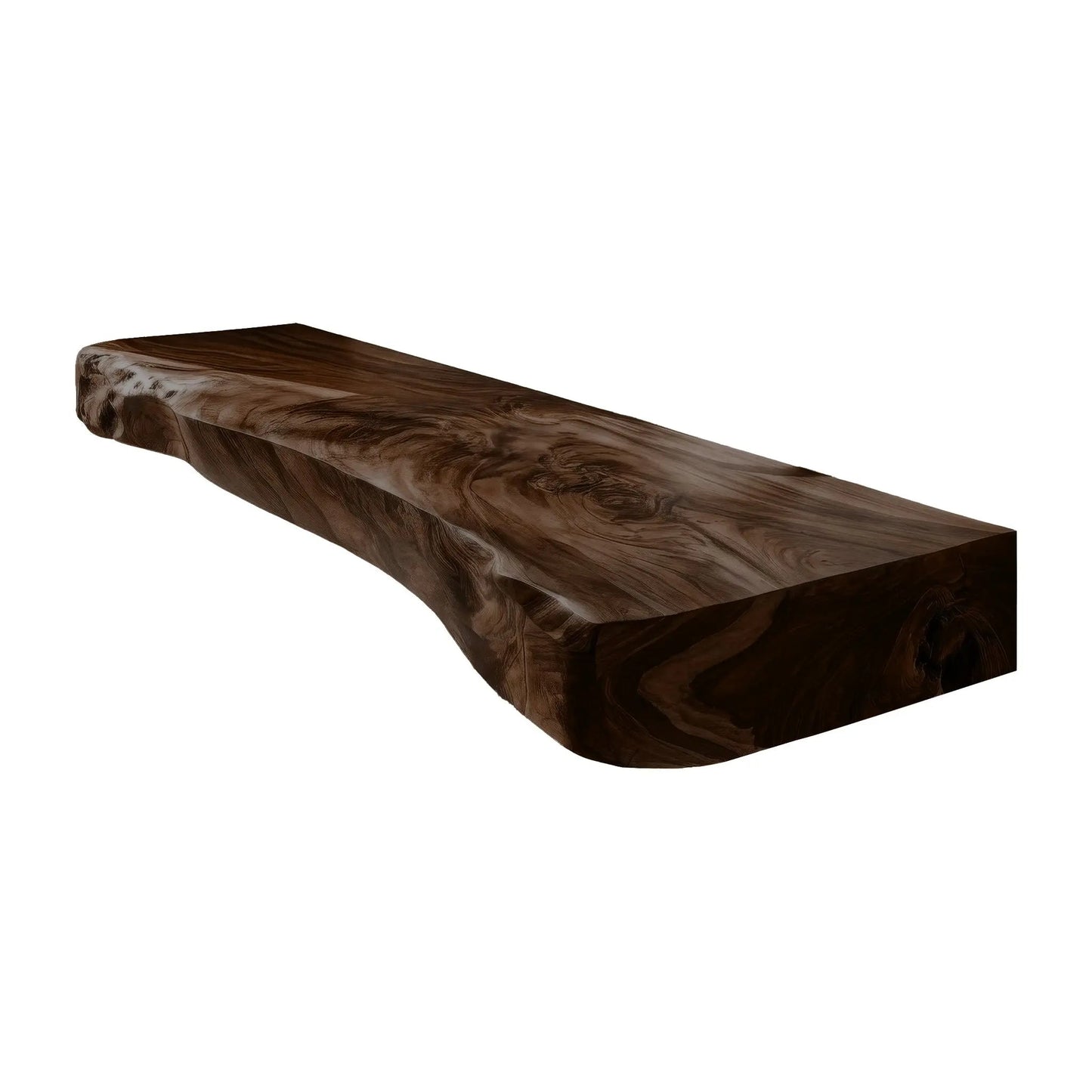 Solvane Live Edge Solid Wood Floating Bathroom Vanity Kitchnce