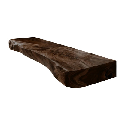 Solvane Live Edge Solid Wood Floating Bathroom Vanity Kitchnce