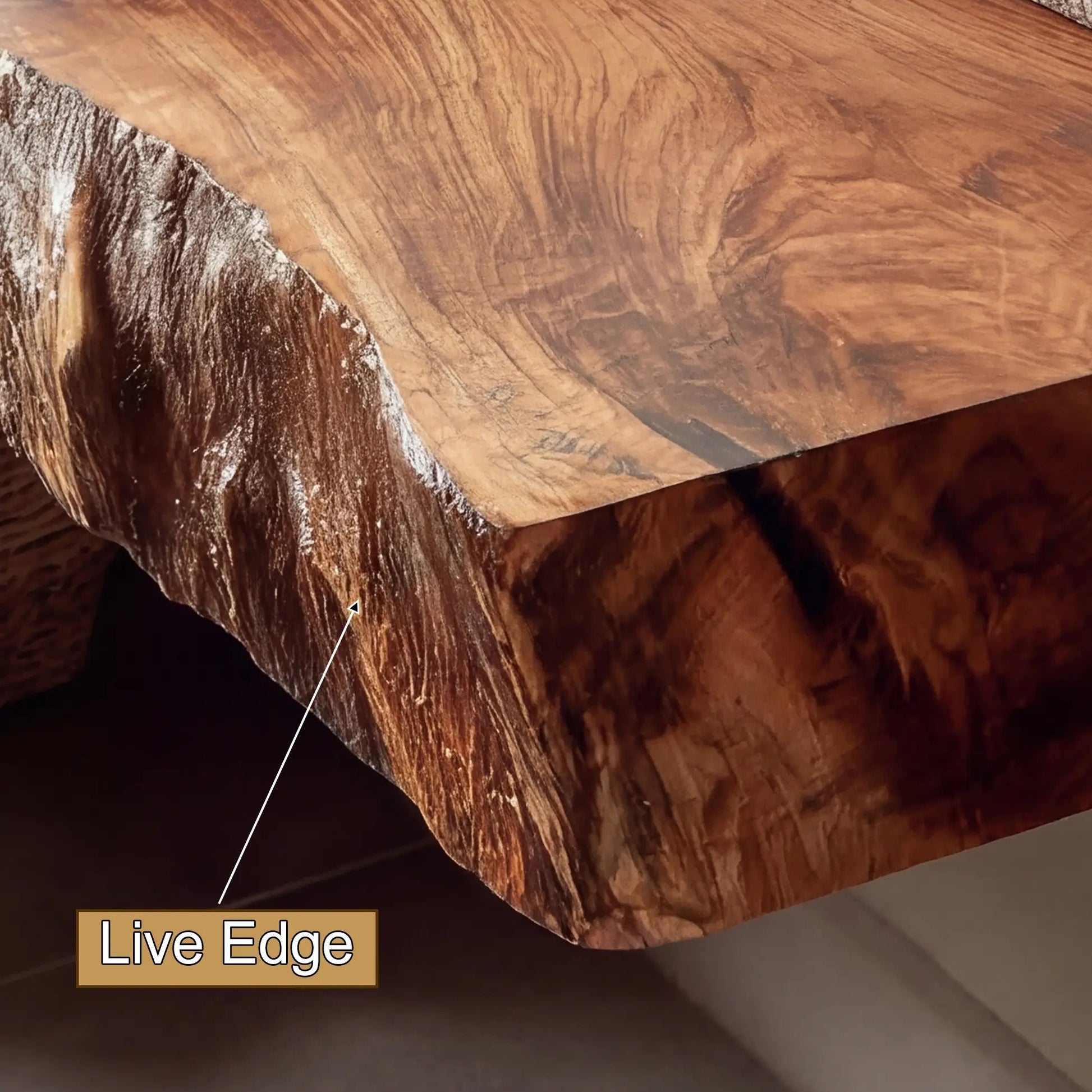 Solvian Live Edge Solid Wood Floating Bathroom Vanity SPA606606 Kitchnce