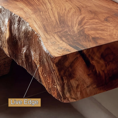 Solvian Live Edge Solid Wood Floating Bathroom Vanity SPA606606 Kitchnce