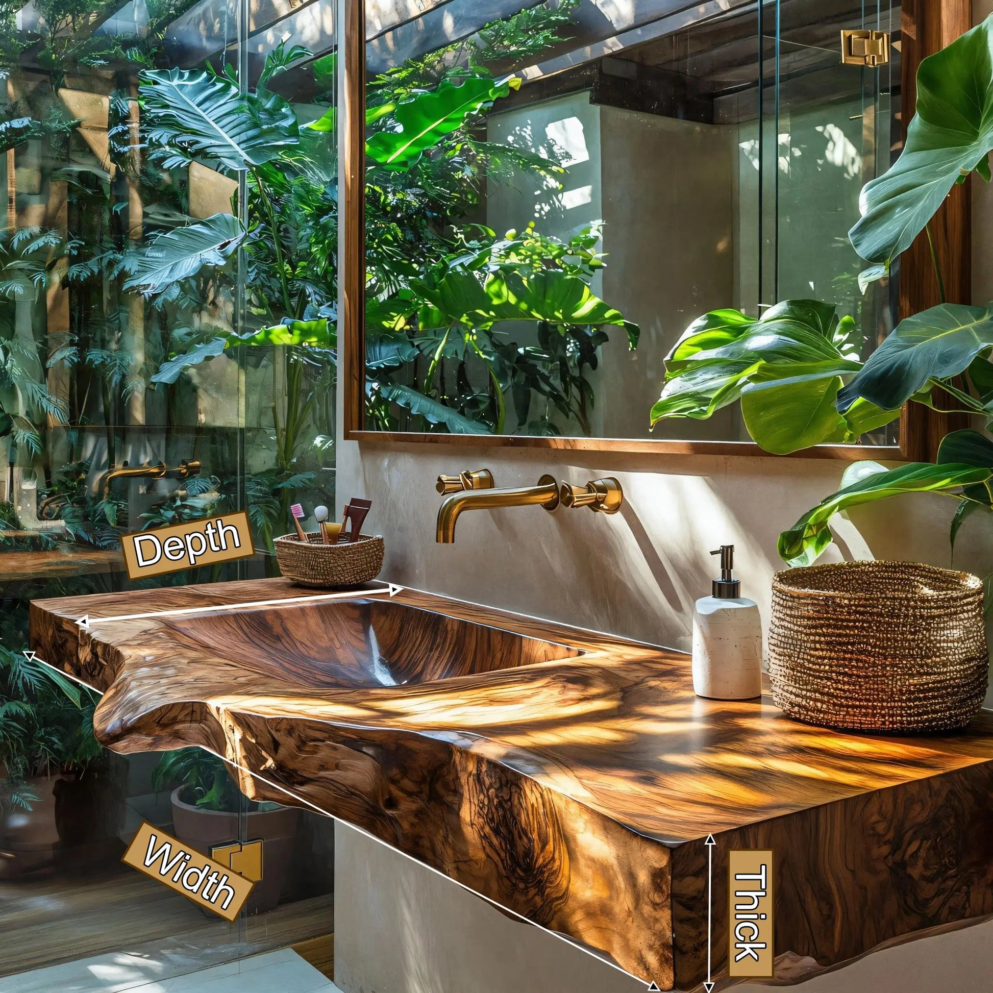 Sylvara Sculpted Solid Wood Floating Bathroom Vanity with Integrated Sink SPA267467 Kitchnce