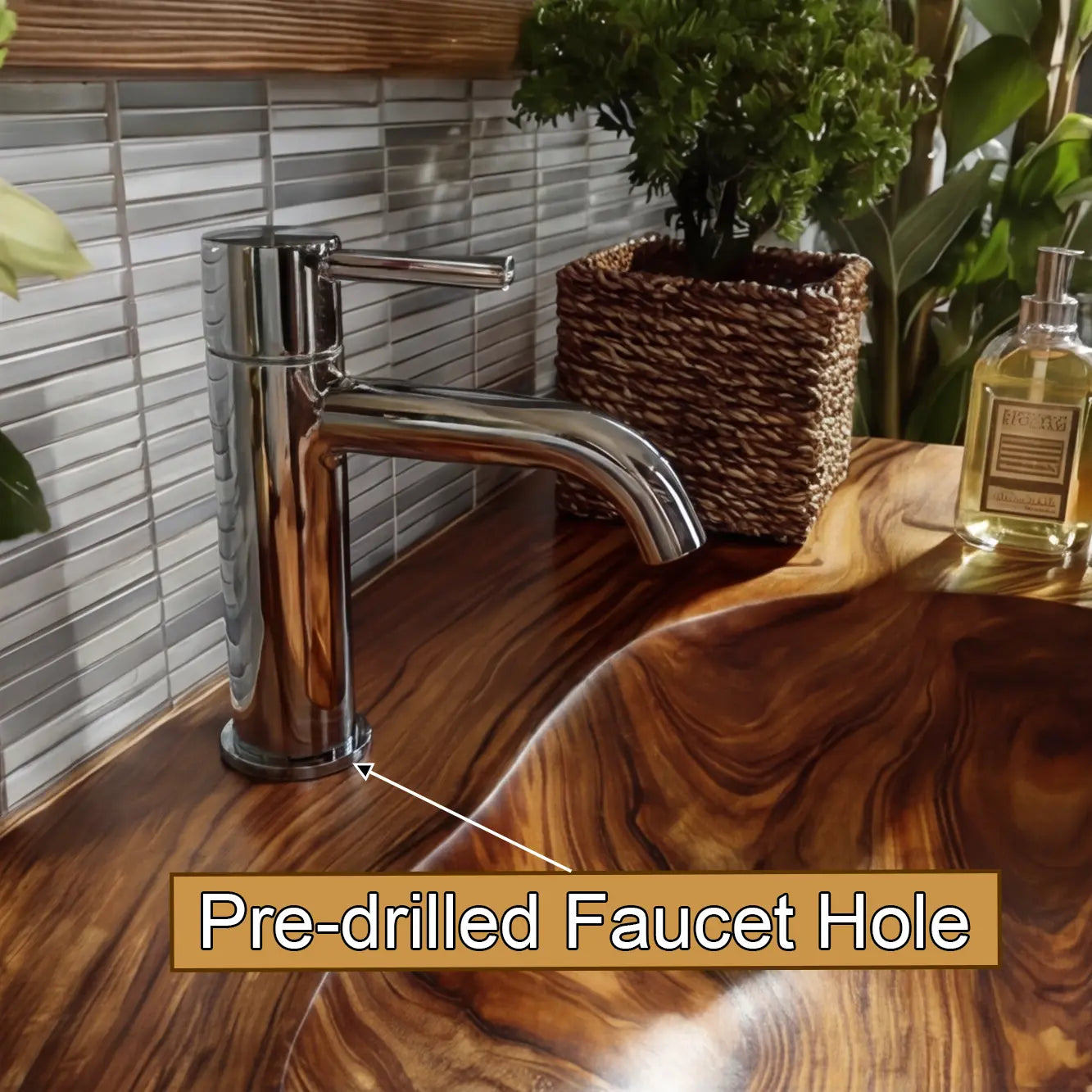 Talvera Live Edge Solid Wood Floating Bathroom Vanity with Integrated Sink SPA4834822 Kitchnce