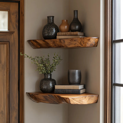 Tavren Live Edge Solid Wood Floating Shelf SPA537547 Kitchnce
