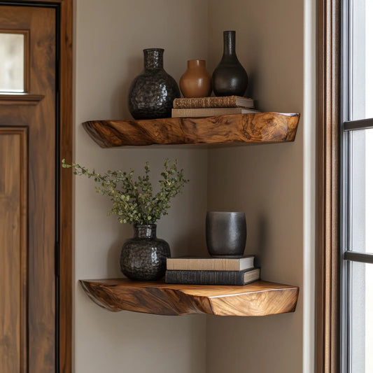 Tavren Live Edge Solid Wood Floating Shelf SPA537547 Kitchnce