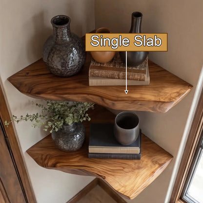Tavren Live Edge Solid Wood Floating Shelf SPA537547 Kitchnce