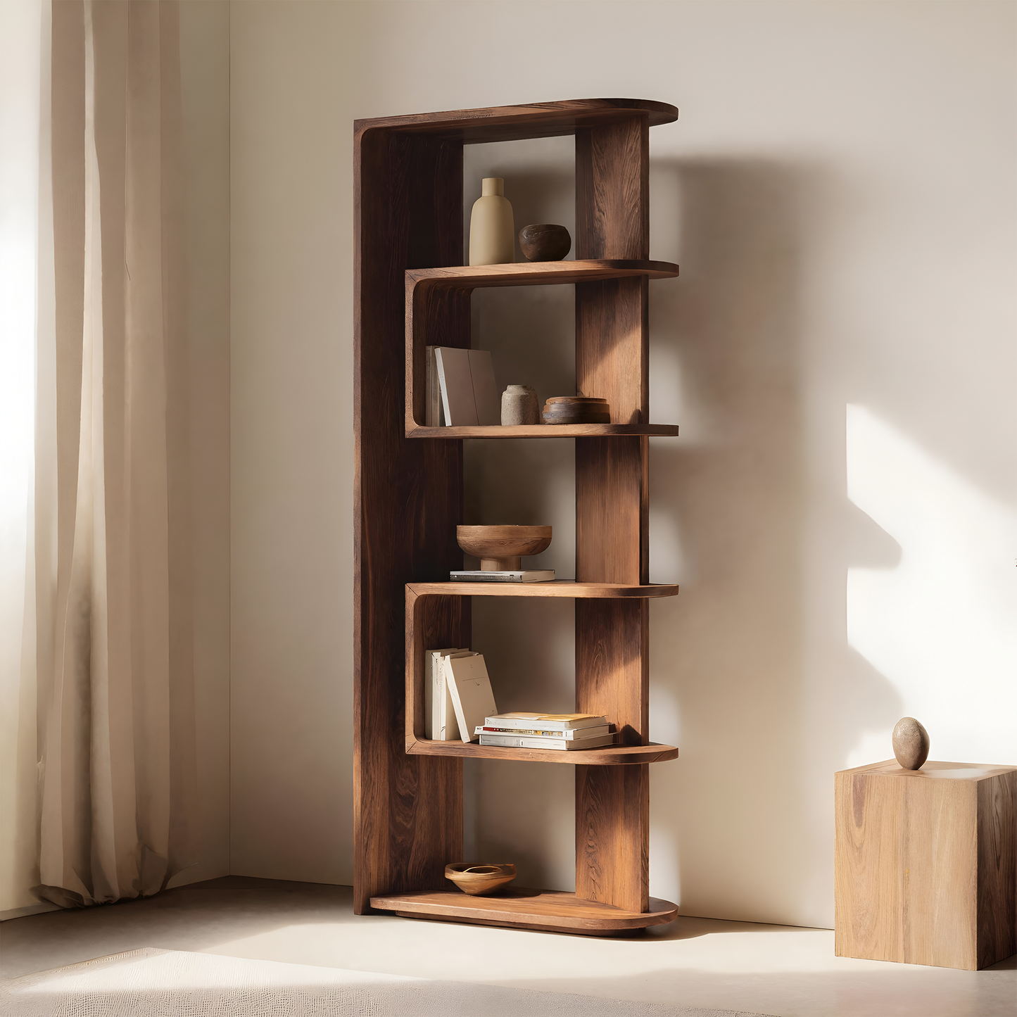 Minimalist Vertical Display Bookshelf For Living Room Kitchnce