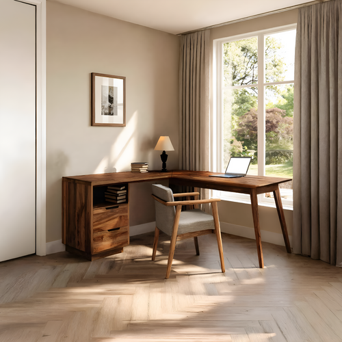 Minimal L Shaped Desk For Home Workspace Kitchnce