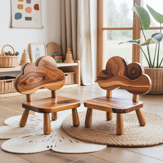 Whimsical Cloud Shaped Kids Chair For Montessori Nursery Or Playroom Kitchnce