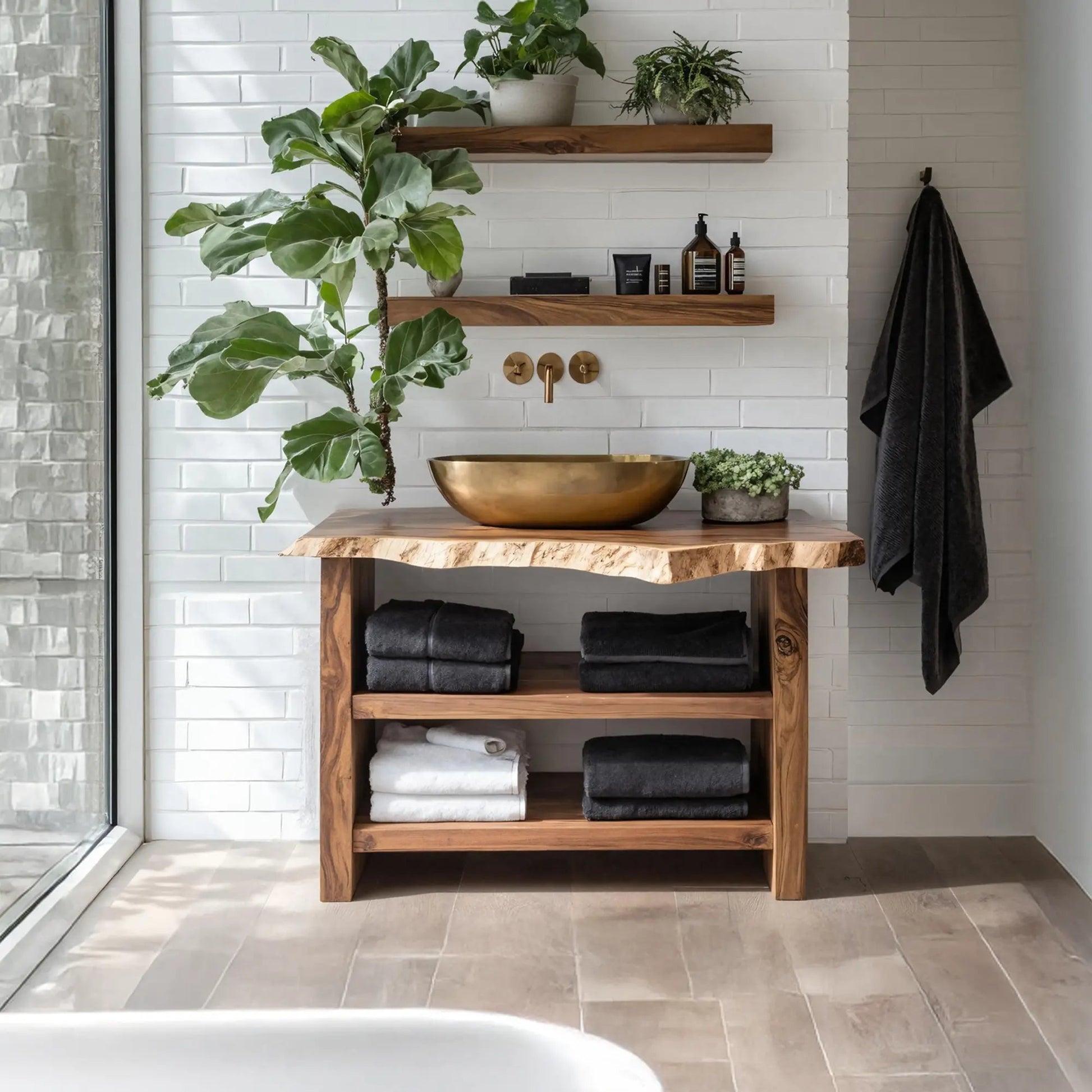 Farmhouse Wooden Vanity For Bathroom Furniture Setup Kitchnce