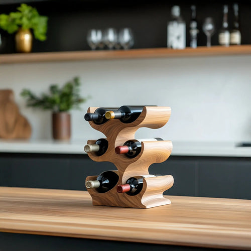 Farmhouse Wine Rack For Kitchen Storage Organization Kitchnce