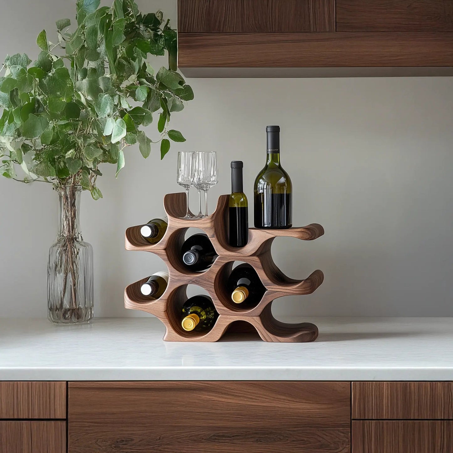Rustic Wine Holder For Warm Kitchen Kitchnce