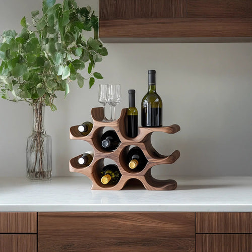 Rustic Wine Holder For Warm Kitchen Kitchnce