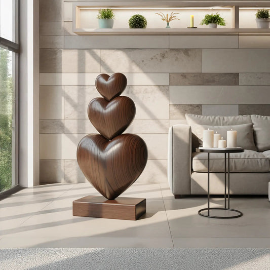Handcrafted Wooden Sculpture For Furniture Unique Display Kitchnce