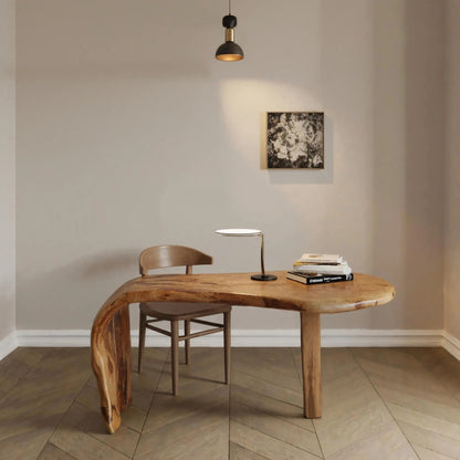 Live Edge Desk With Organic Curved Design For Home Office And Workspace Kitchnce