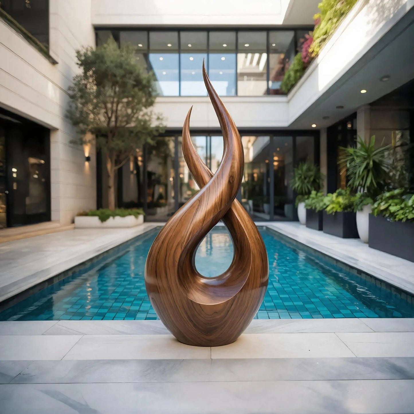Modern Solid Wood Sculpture Entryway Design Accent Furniture Kitchnce