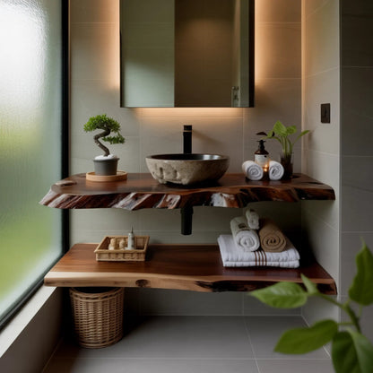 Tidewood Live Edge Floating Bathroom Vanity Kitchnce