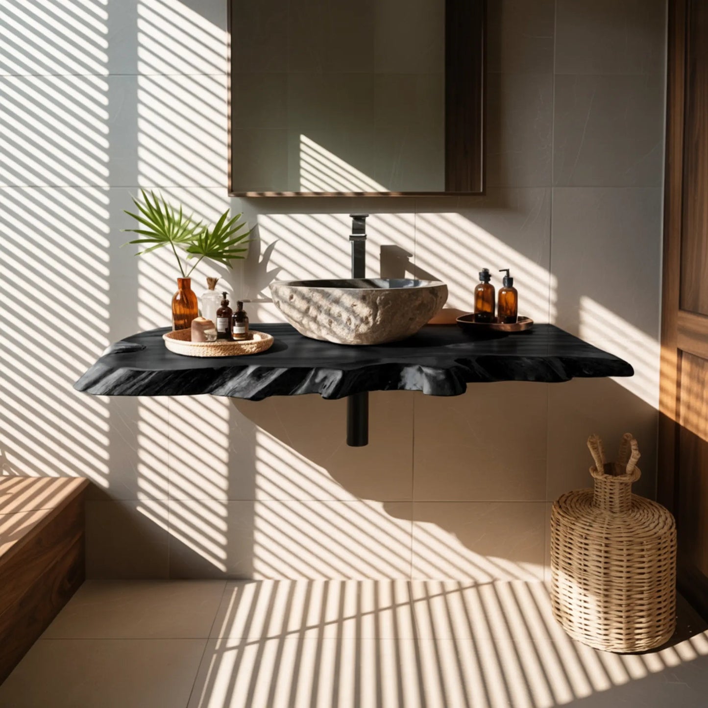 Tidewood Live Edge Floating Bathroom Vanity Kitchnce