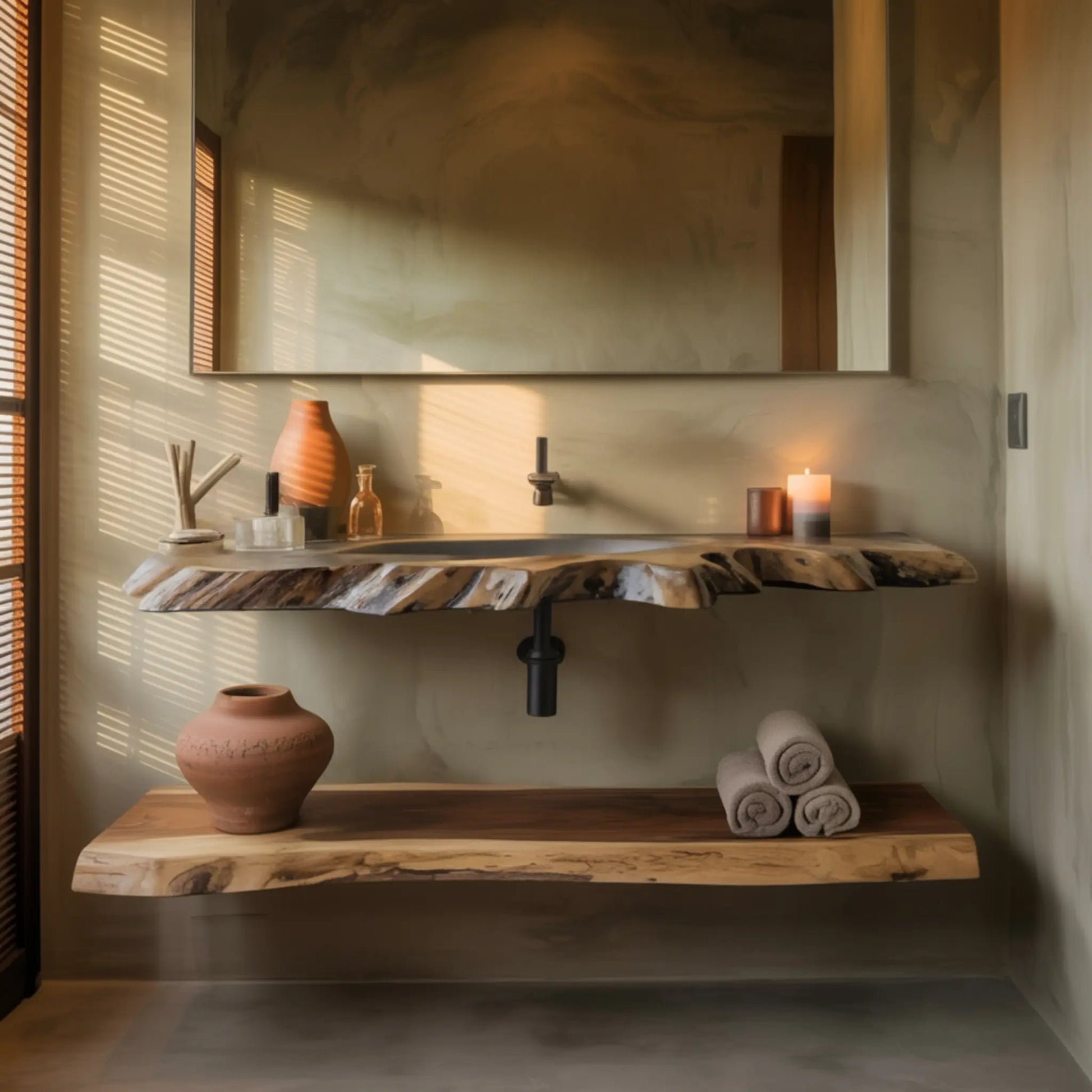 Tidewood Live Edge Floating Bathroom Vanity Kitchnce