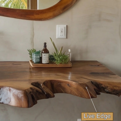 Tidewood Live Edge Floating Bathroom Vanity Kitchnce