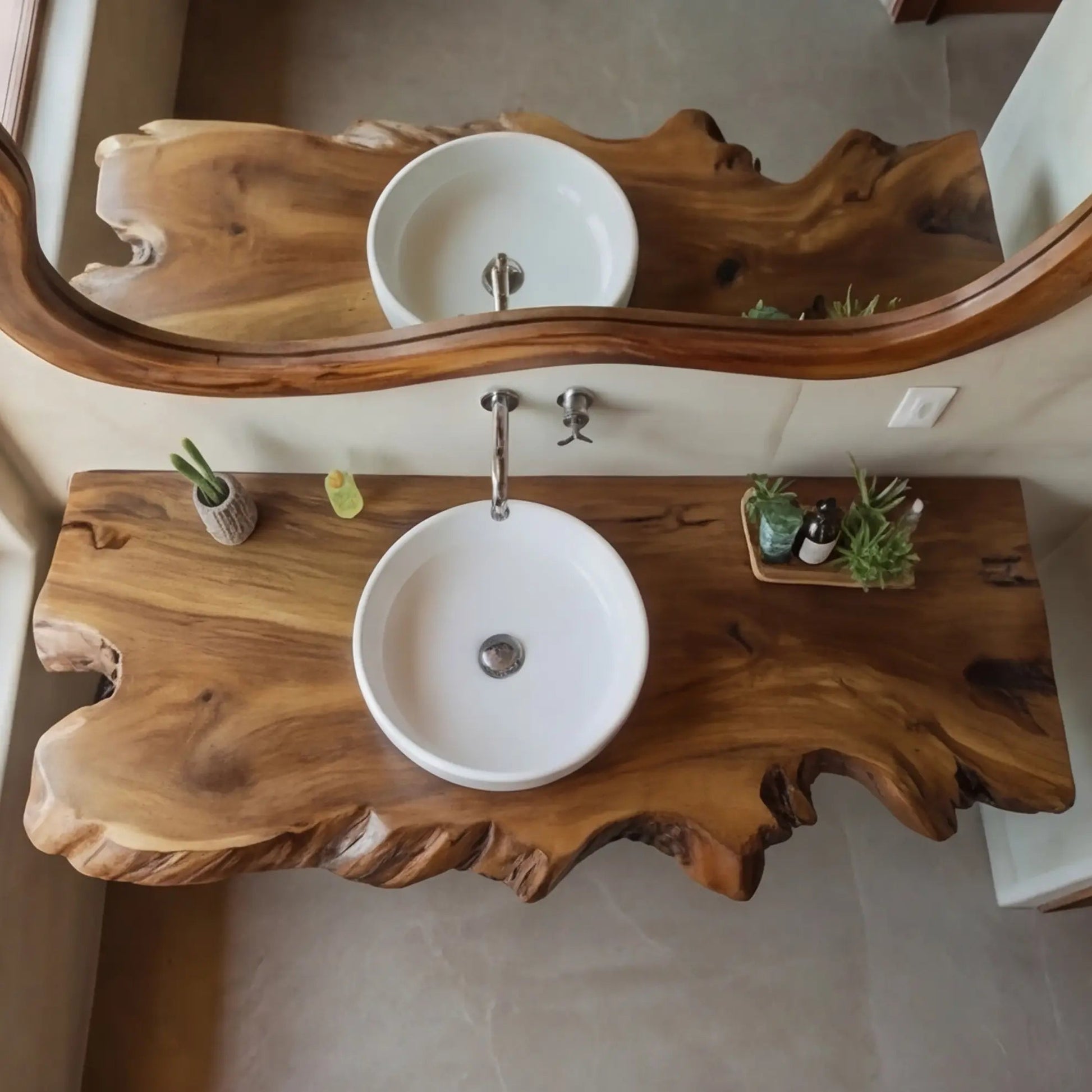Tidewood Live Edge Floating Bathroom Vanity Kitchnce
