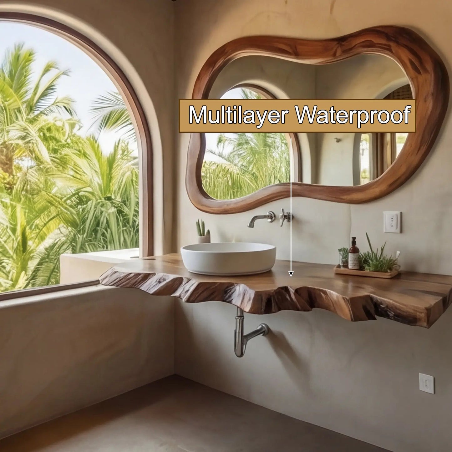 Tidewood Live Edge Floating Bathroom Vanity Kitchnce