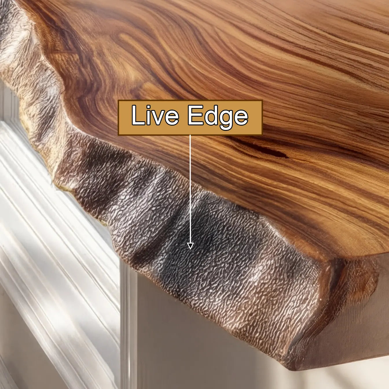 Torvane Live Edge Solid Wood Floating Shelf SPA354359 Kitchnce