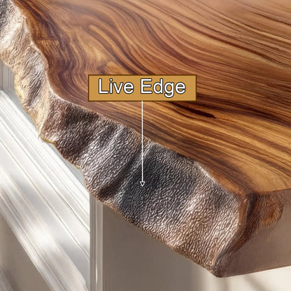 Torvane Live Edge Solid Wood Floating Shelf SPA354359 Kitchnce