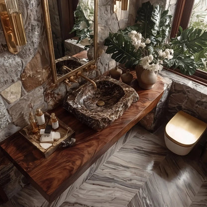 Torvane Solid Wood Floating Bathroom Vanity SPA128438 Kitchnce