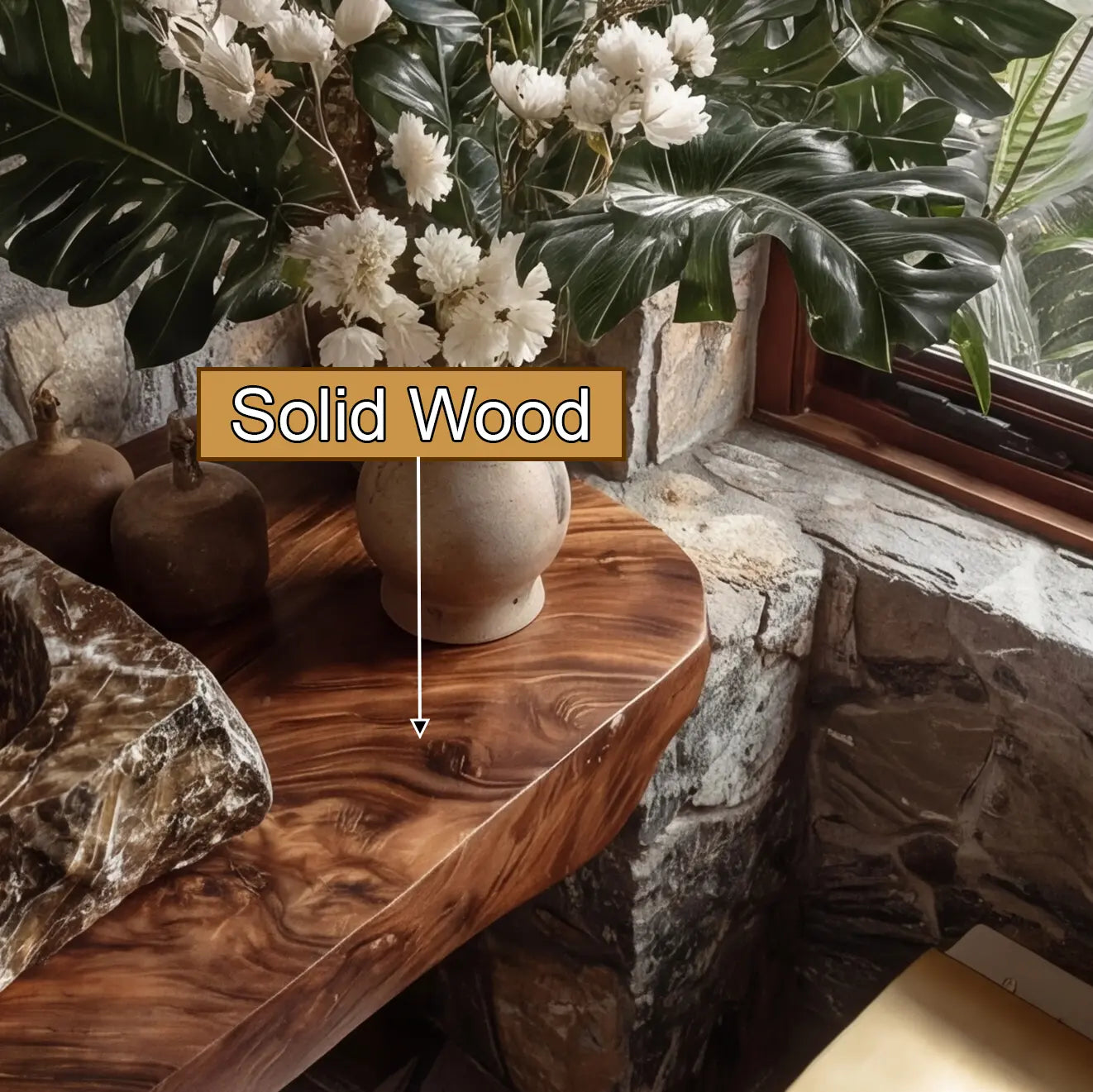 Torvane Solid Wood Floating Bathroom Vanity SPA128438 Kitchnce