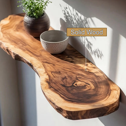 Torvello Live Edge Solid Wood Floating Shelf SPA965832 Kitchnce