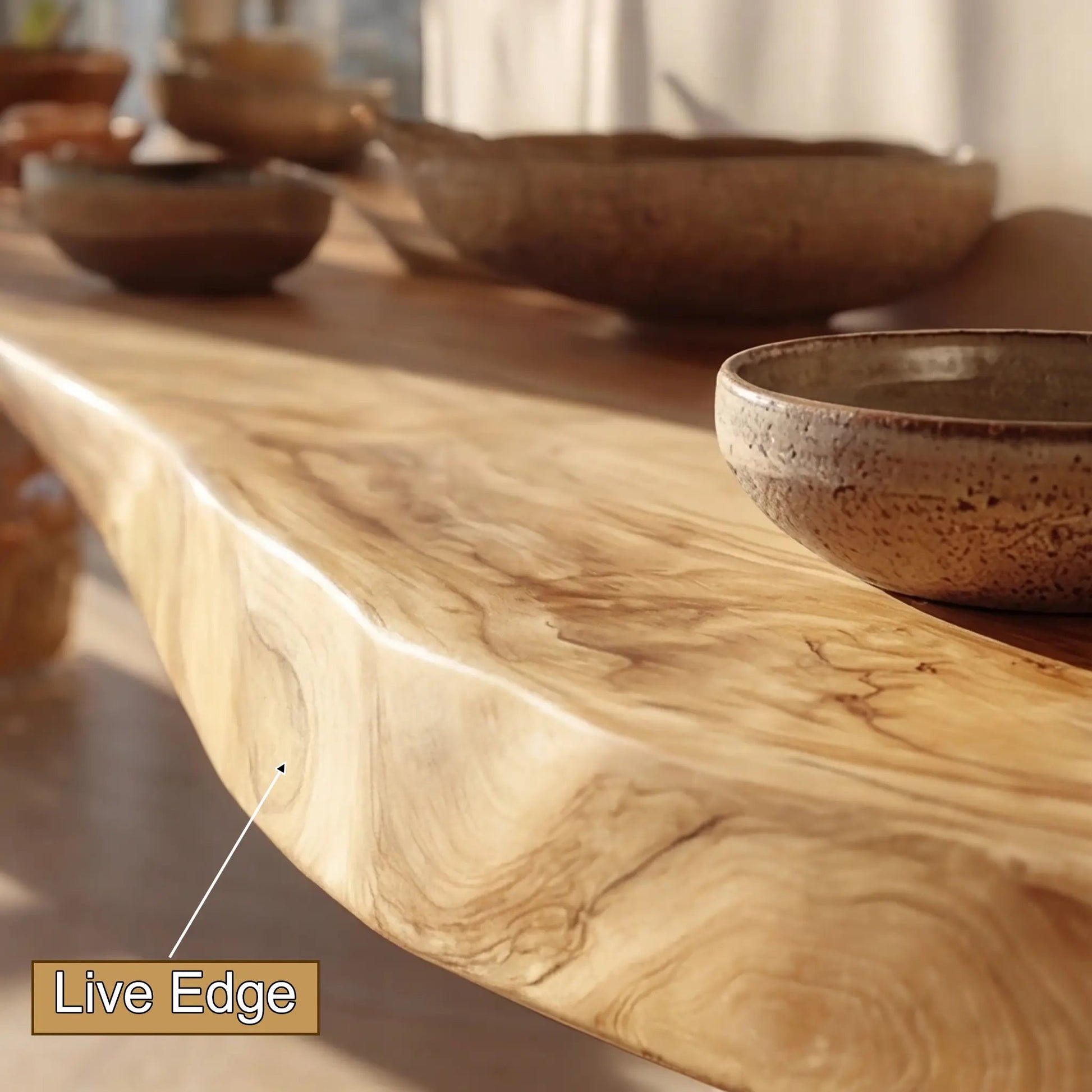 Valenor Live Edge Solid Wood Floating Shelf SPA245642 Kitchnce