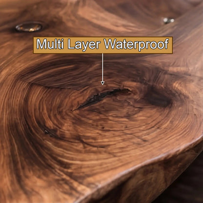 Valtero Sculpted Live Edge Solid Wood Floating Bathroom Vanity with Integrated Sink Kitchnce