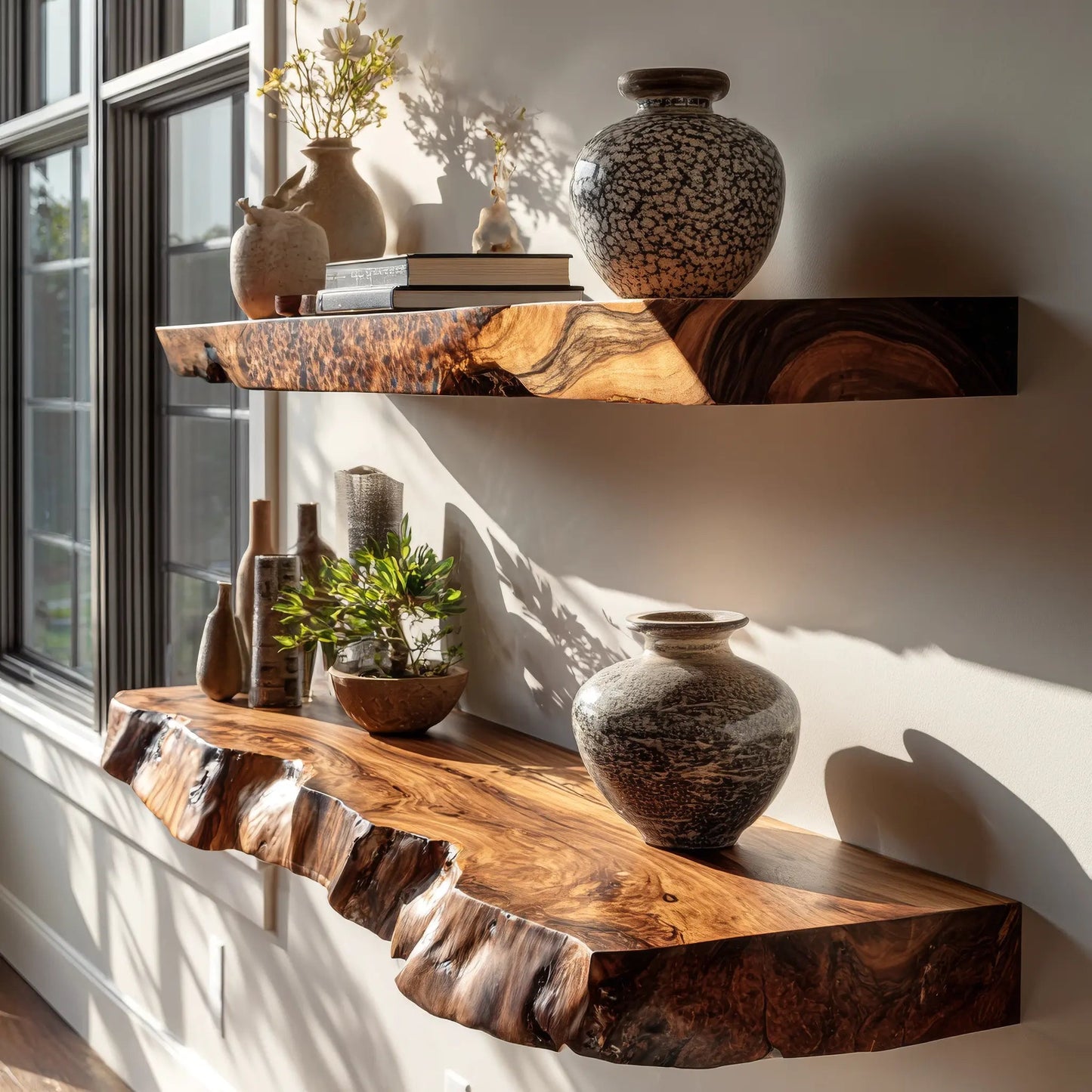 Varcello Live Edge Solid Wood Floating Shelf SPA365435 Kitchnce
