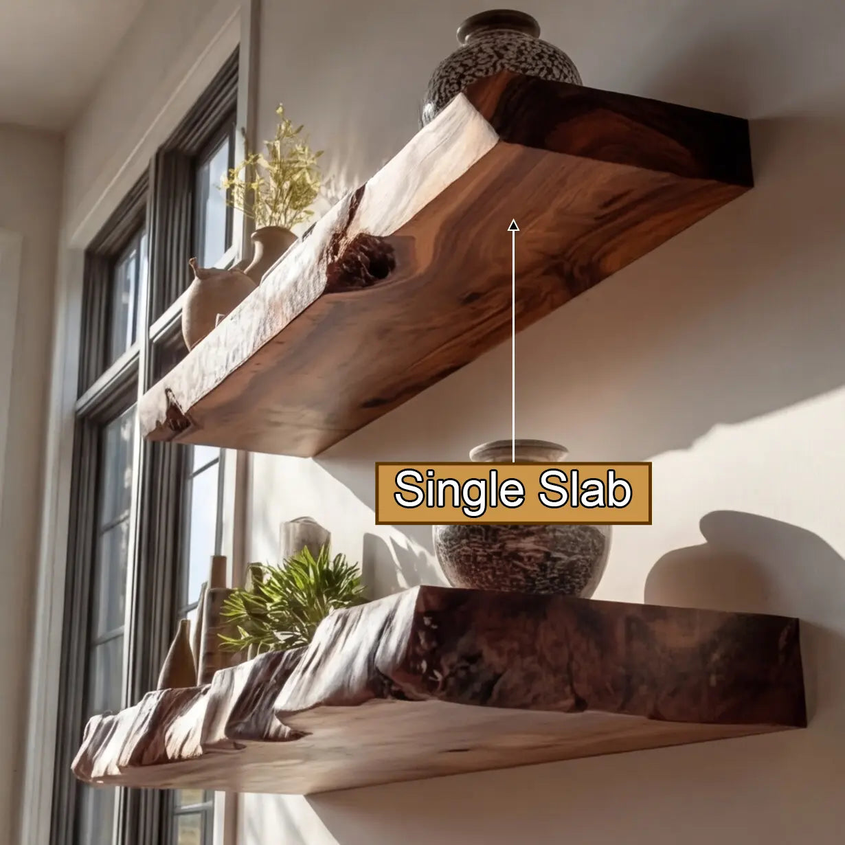 Varcello Live Edge Solid Wood Floating Shelf SPA365435 Kitchnce