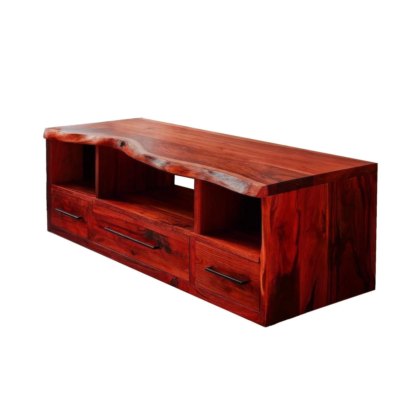 Vareon Live Edge Solid Wood Floating Bathroom Vanity with Drawers Kitchnce
